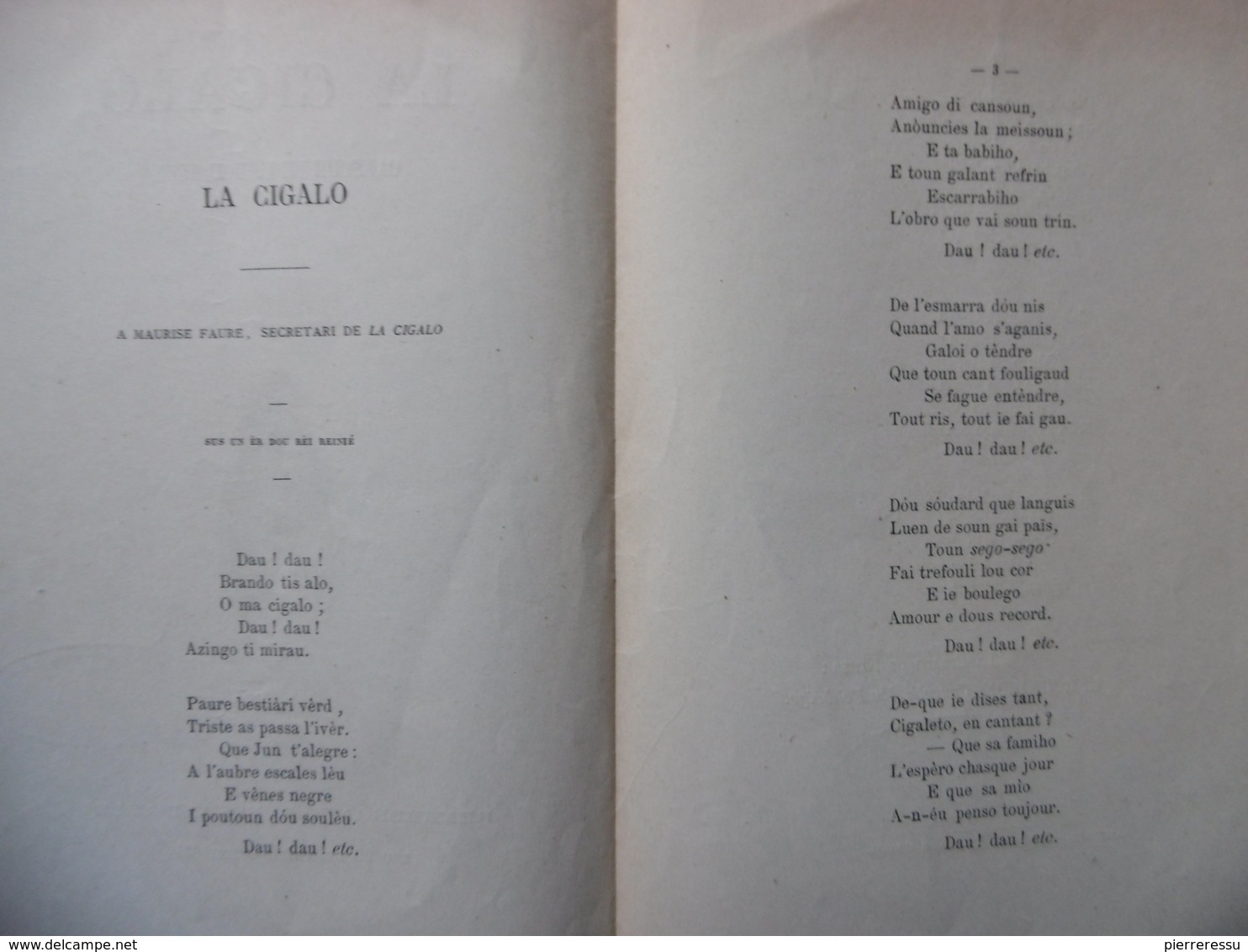 LOUIS ROUMIEUX FELIBRE LA CIGALO REMENBRANCO DI FESTO D ARLE 1877 - Documents Historiques