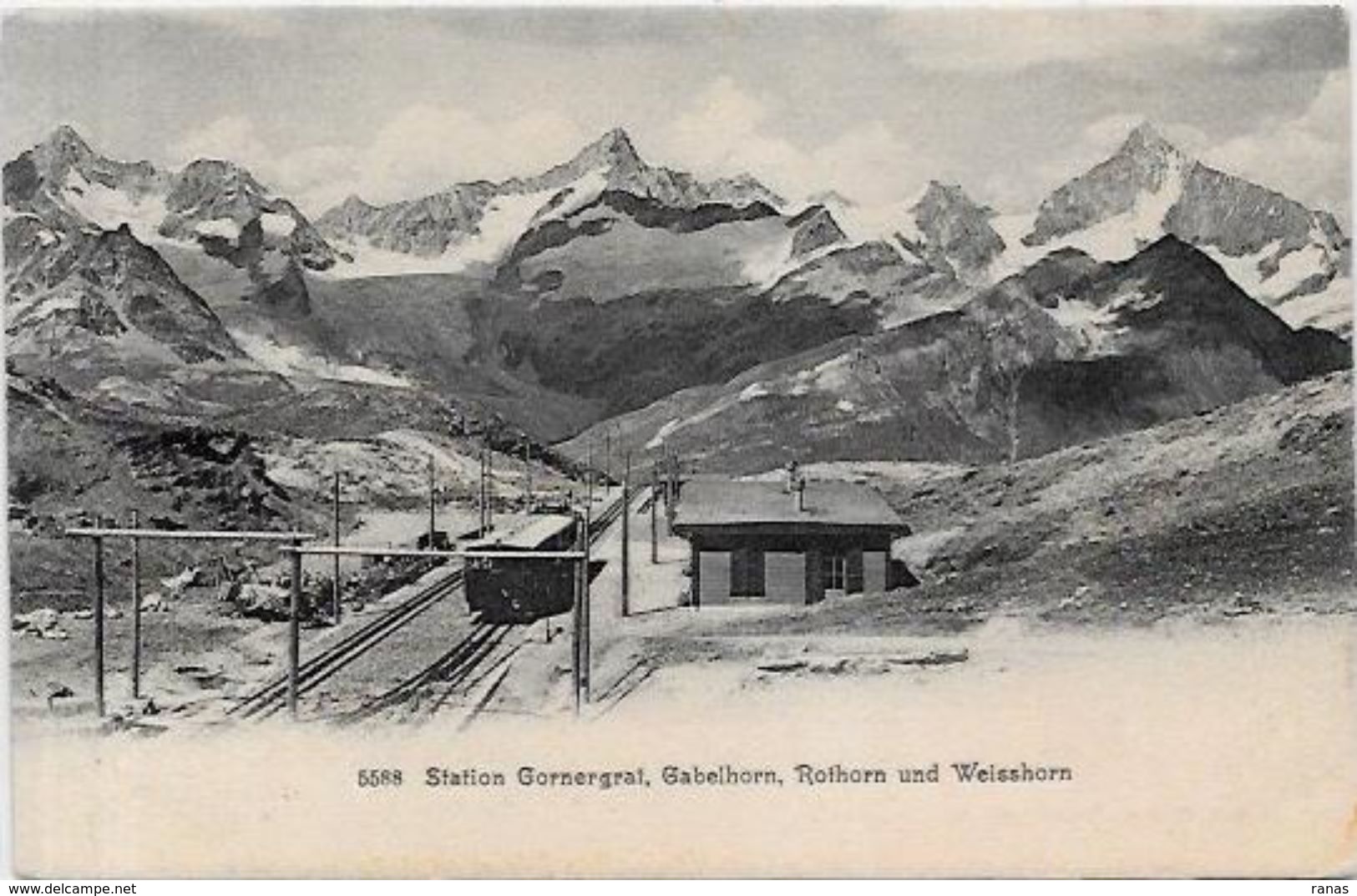 CPA  Suisse Helvétia Schweiz Svizzera Non Circulé Gare Chemin De Fer Train Station Gornergrat Weisshorn - Horn