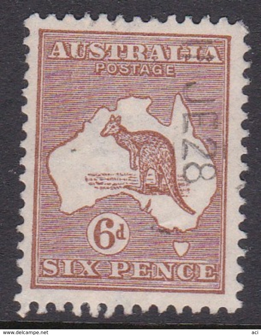 Australia SG 73 1915-20 Kangaroo Six Pence Chetnaut,used, - Used Stamps