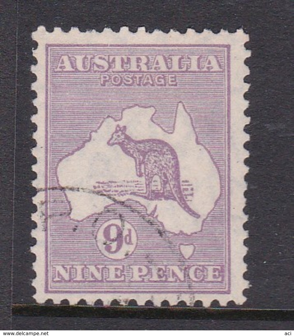 Australia SG 108 1929-30 Kangaroo Nine Pence Violet,used - Usados