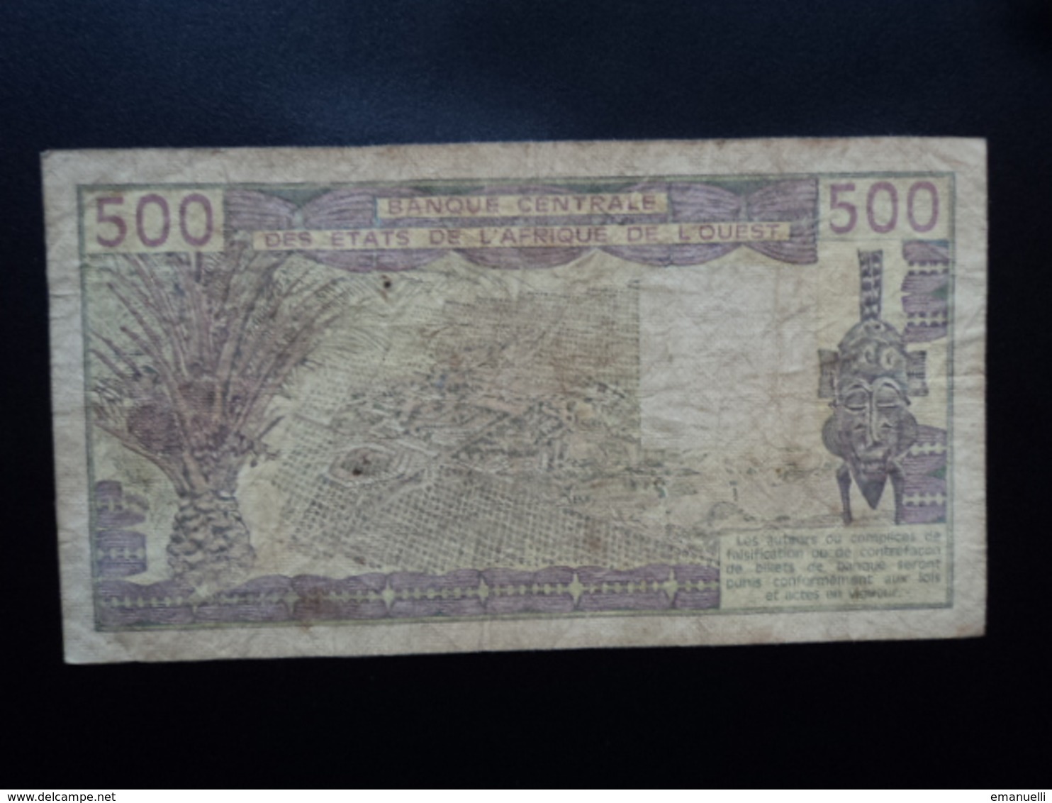 COTE D'IVOIRE : 500 FRANCS  1985  P 106Ai   TB - Côte D'Ivoire