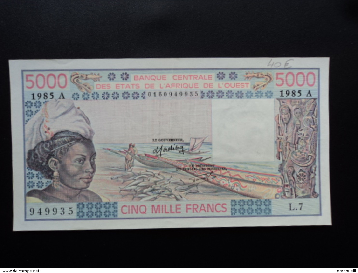 COTE D'IVOIRE : 5000 FRANCS  1985  P 108An   SUP+ - Costa D'Avorio