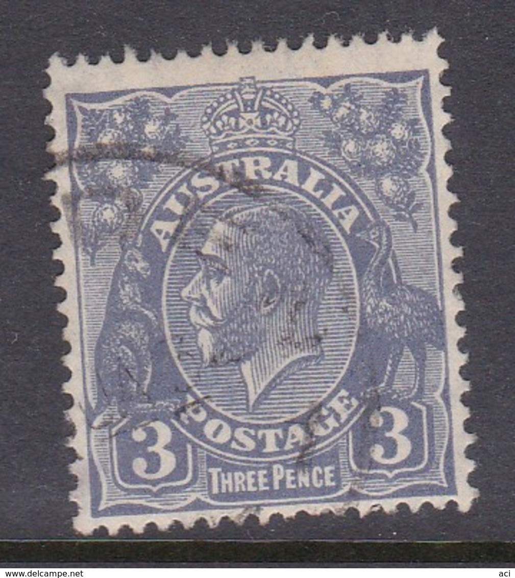 Australia SG 100b 1926-30 King George V Three Pence Ultramarine,used . - Used Stamps