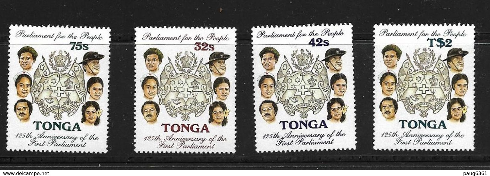 TONGA 1987 125eme ANNIVERSAIRE DU PARLEMENT  YVERT  N°677//80  NEUF MNH** - Tonga (1970-...)