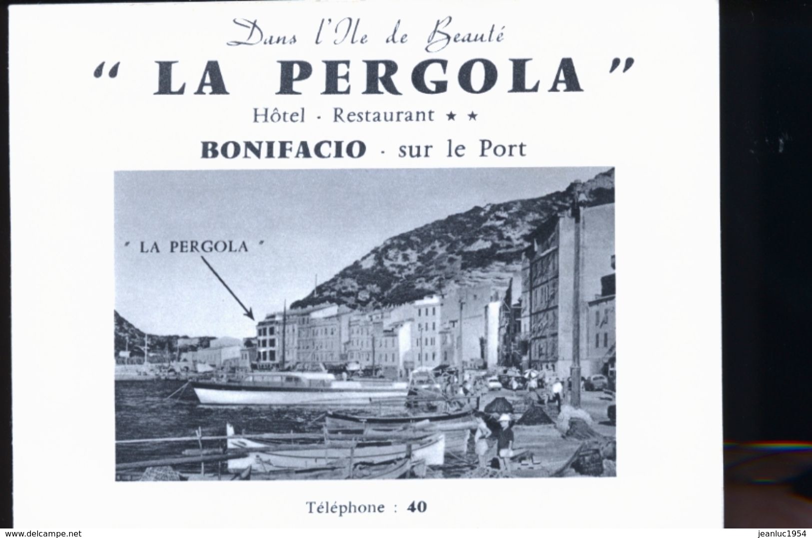 BONIFACIO LA PERGOLA PETIT LIVRET PUB - Other & Unclassified