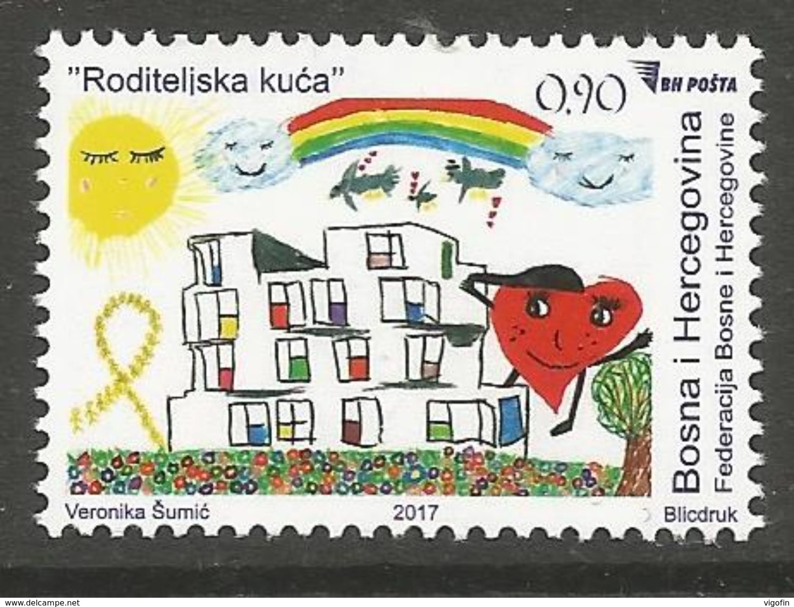 BH 2017-721 PARENT'S HOME, BOSNA AND HERZEGOVINA, 1 X 1v, MNH - Bosnie-Herzegovine