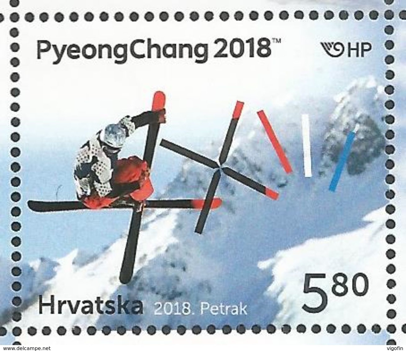 HR 2018-1302 OLY PJONGCHANG , HRVATSKA CROATIA, 1 X 1v, MNH - Kroatien