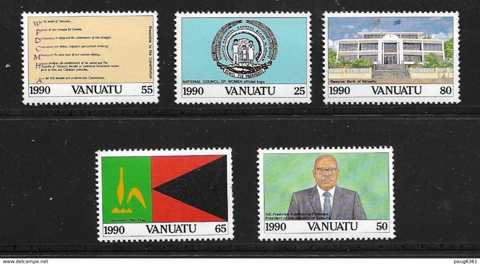 VANUATU 1990 INDEPENDANCE  YVERT  N°846/50  NEUF MNH** - Vanuatu (1980-...)