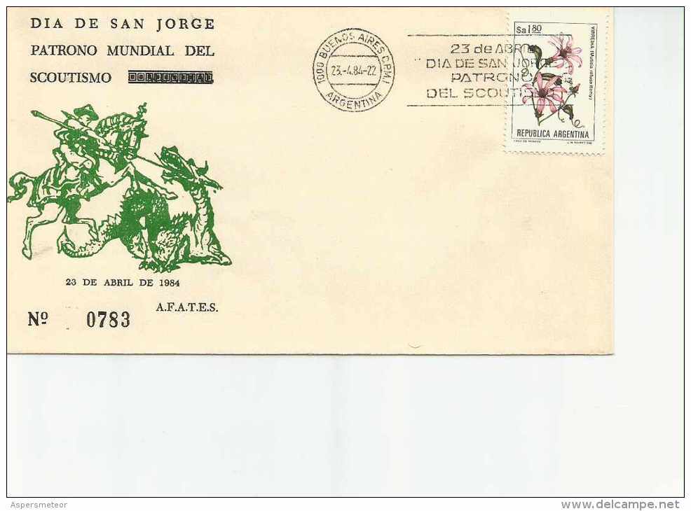 DIA DE SAN JORGE  PATRONO MUNDIAL DEL SCOUTISMO  SPECIAL COVER   FDC  MATASELLO   OHL - Sonstige & Ohne Zuordnung