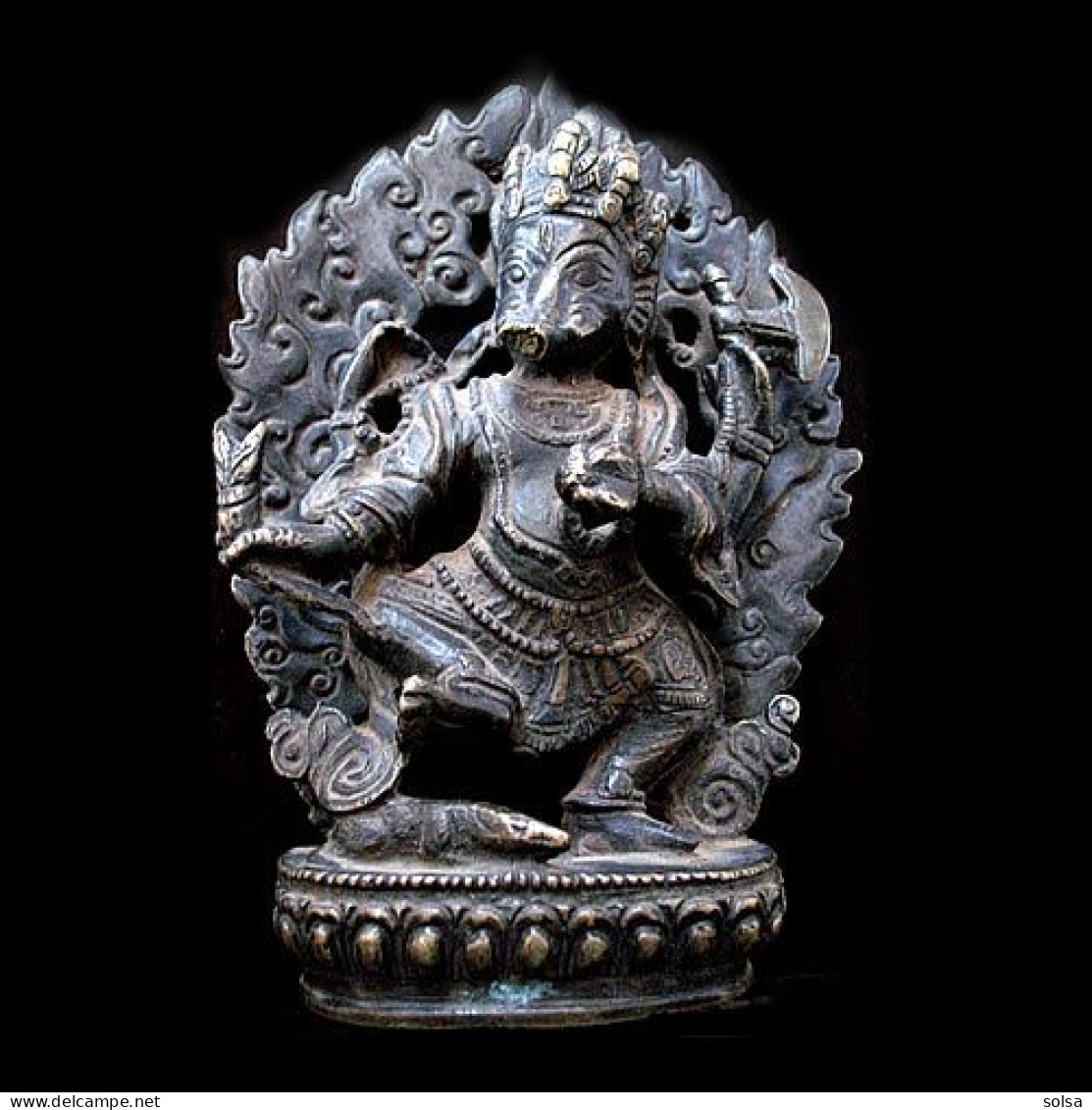 - Beau Bronze Népalais Dieu éléphant Ganesh / Great Nepalese Bronze Elephant God Ganesha - Bronces