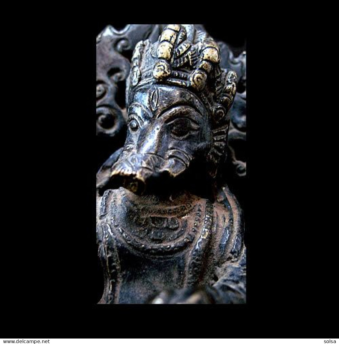 - Beau Bronze Népalais Dieu éléphant Ganesh / Great Nepalese Bronze Elephant God Ganesha - Brons