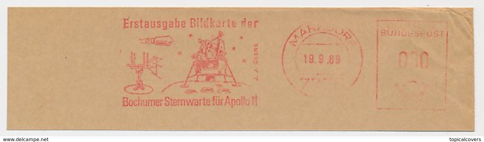 Meter Cut Germany 1969 Apollo 11 - Bochum Observatory - Astronomie