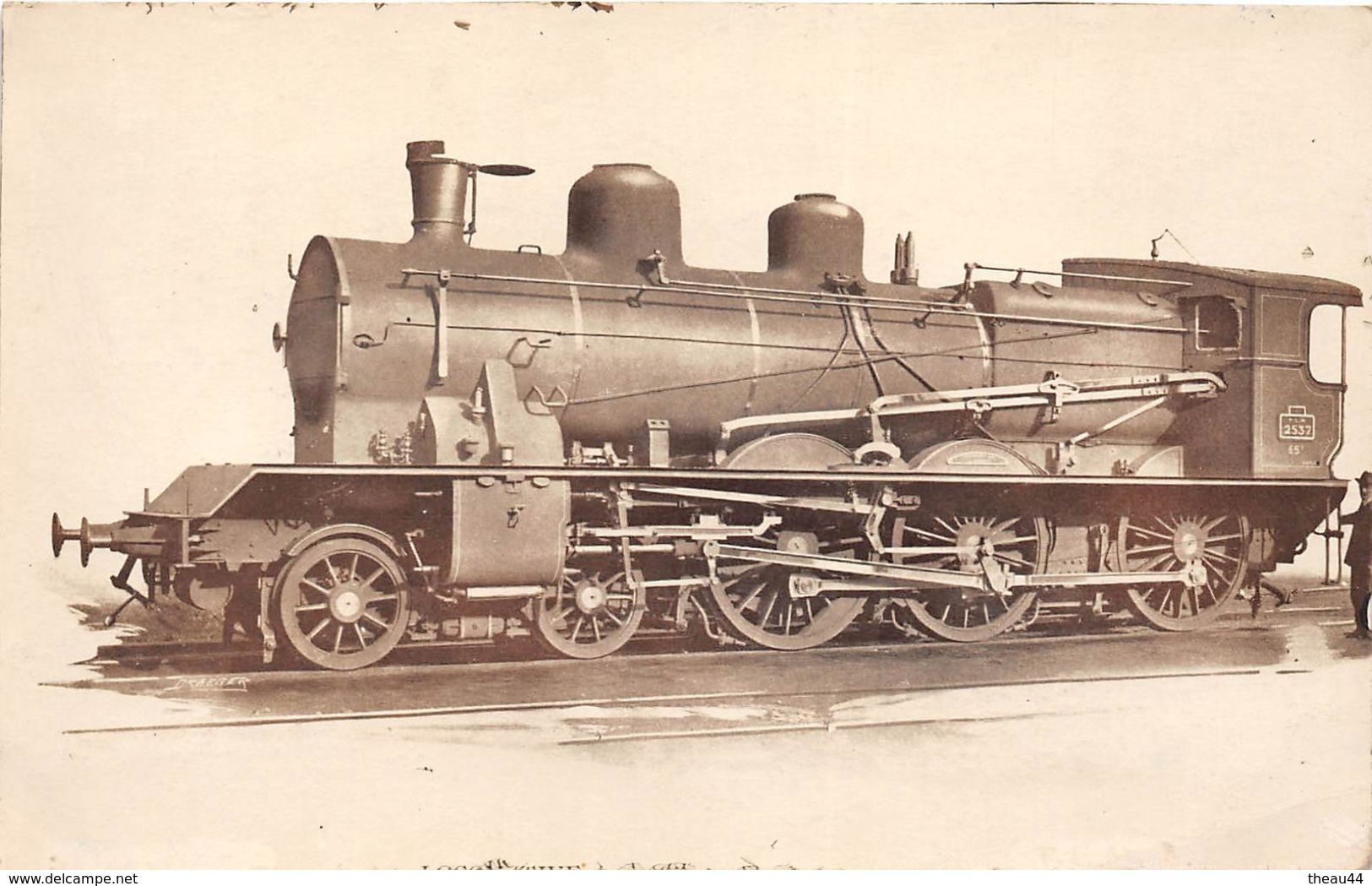 ¤¤  -  Carte-Photo D'une Machine Du P.L.M , N°2537 .  -  Locomotive      - Chemin De Fer  -  ¤¤ - Trenes