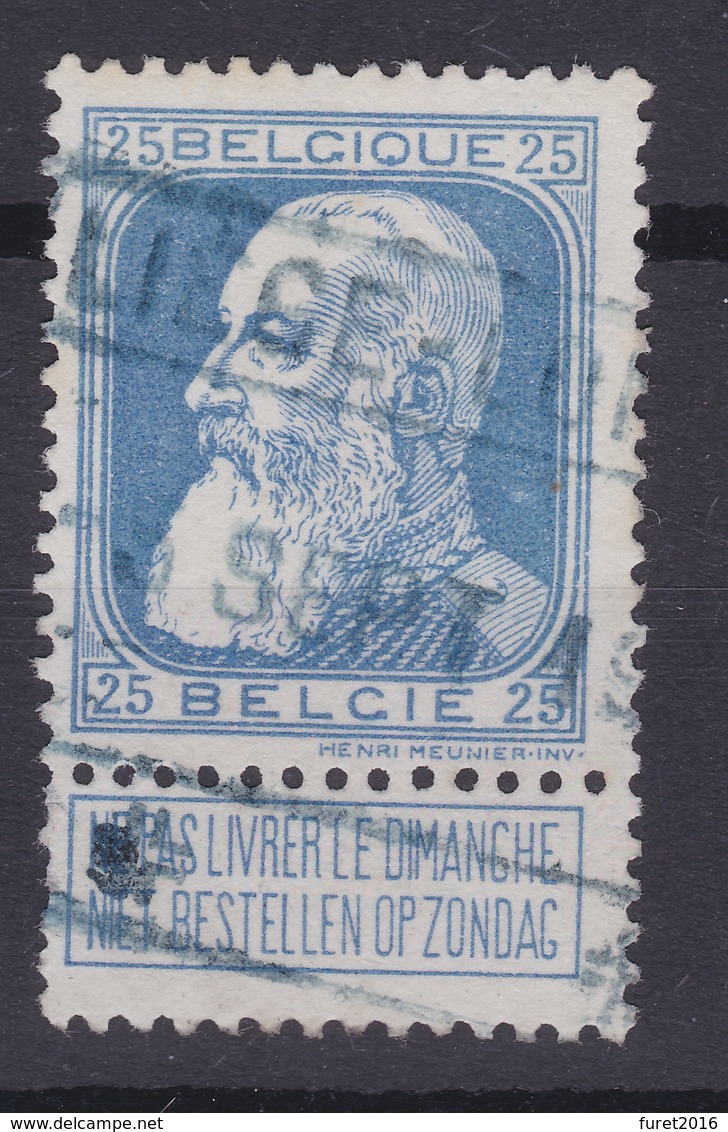 N° 76 Petit Aminci OBLITERATION CHEMIN DE FER LIEGE - LUIK - 1905 Grosse Barbe