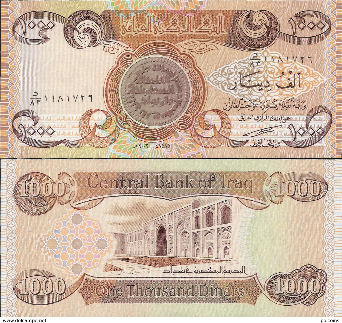 Iraq 2003 - 1000 Dinars - Pick 93 UNC - Iraq