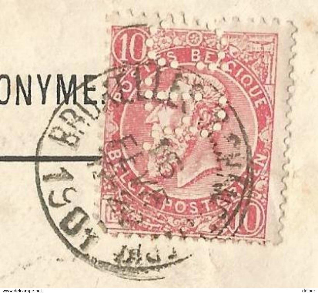 6Mm-997: N° 58-tab: Met  " C.B. = CAISSE GENERALE....BRUXELLES(R.CHANCELLERIE)  ...1901  > Hallay (Ciney) >> Liége - 1909-34