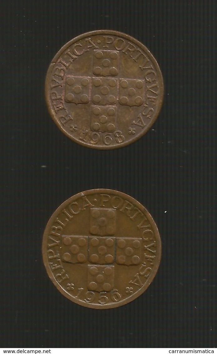 PORTUGAL / PORTOGALLO - 20 CENTAVOS (1956 & 1968) Lot Of 2 Different Coins - Portugal
