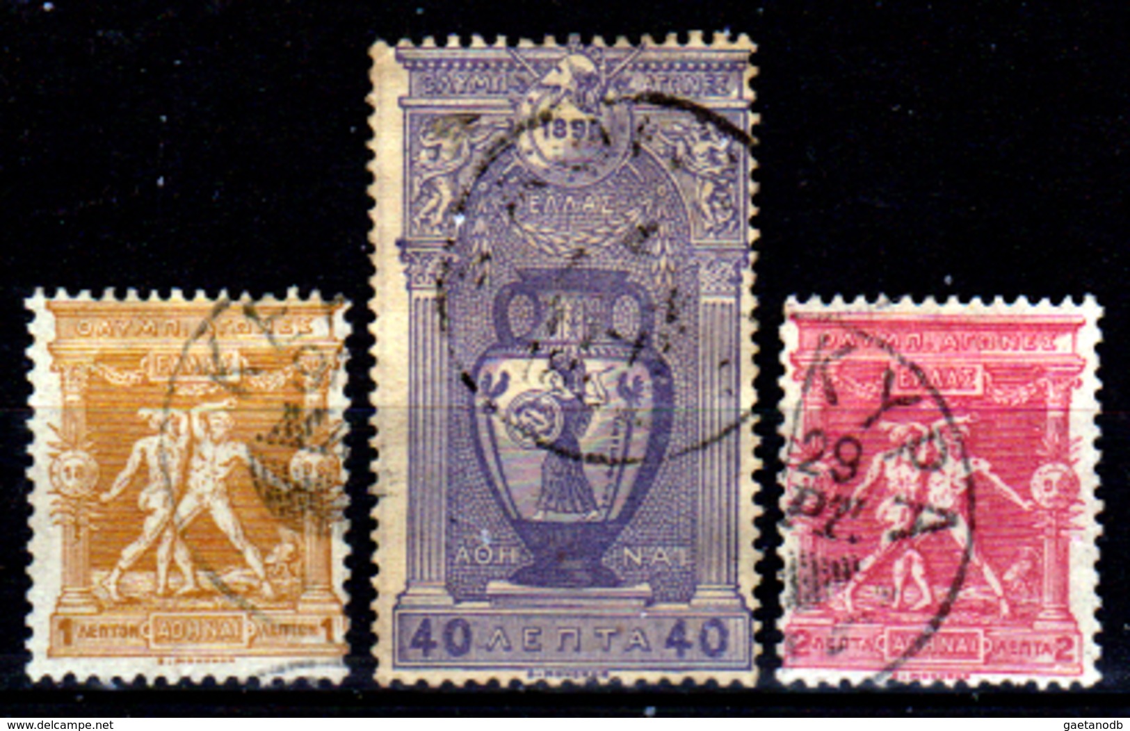 Grecia-F0246 - Valori (o) Del 1896 : Rinnovamento Dei Giochi Olimpici - Senza Difetti Occulti. - Used Stamps