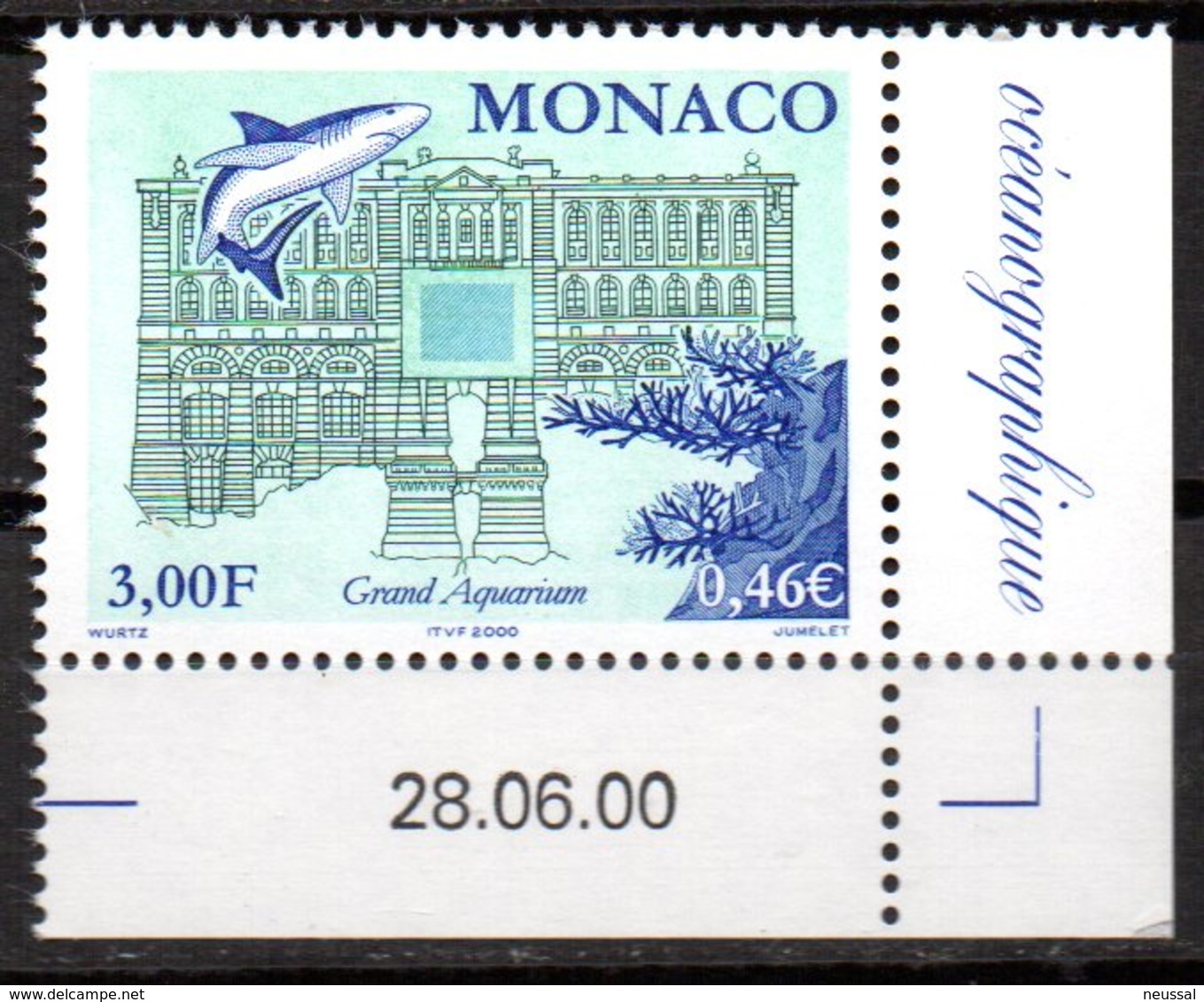 Sello Nº 2268 Monaco - Poissons