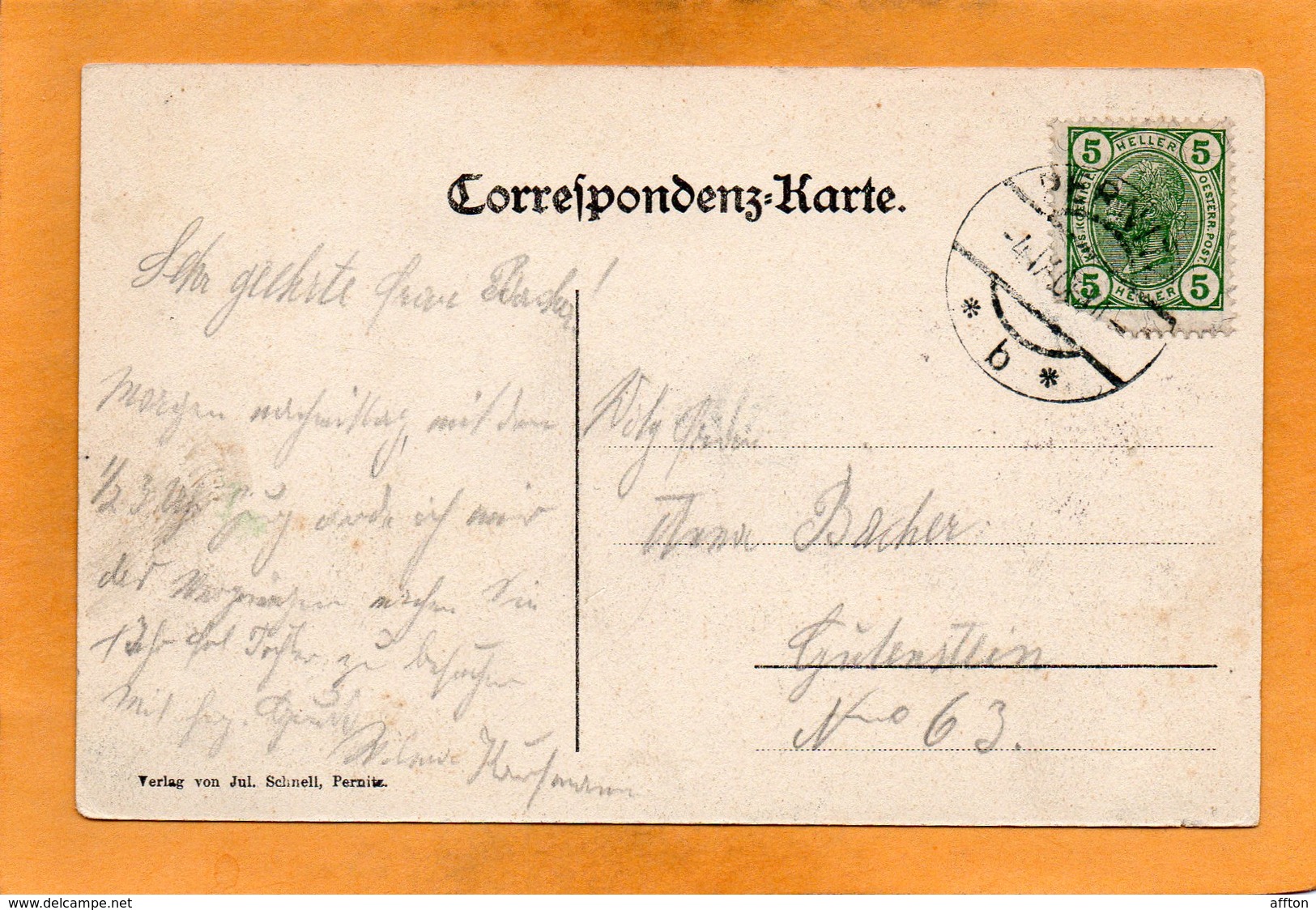 Pernitz NO 1905 Postcard - Pernitz