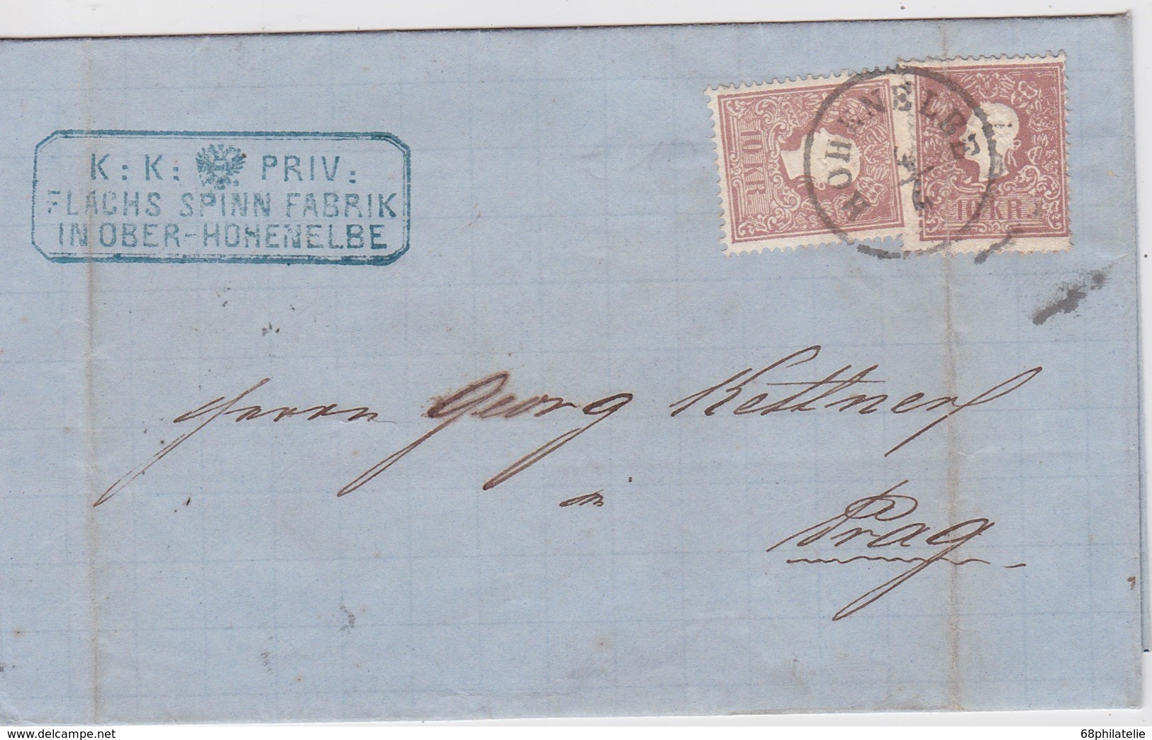 AUTRICHE 1860 LETTRE DE OBER-HOHENELBE/VRCHLABI - Briefe U. Dokumente