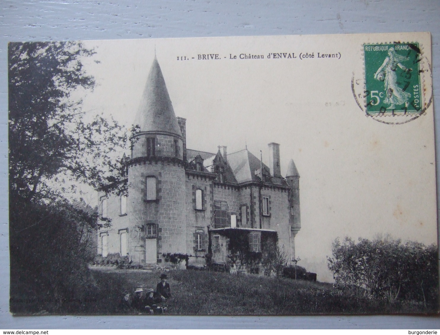 BRIVE / LE CHATEAU D'ENVAL / BELLE CARTE ANIMEE / 1916 - Brive La Gaillarde