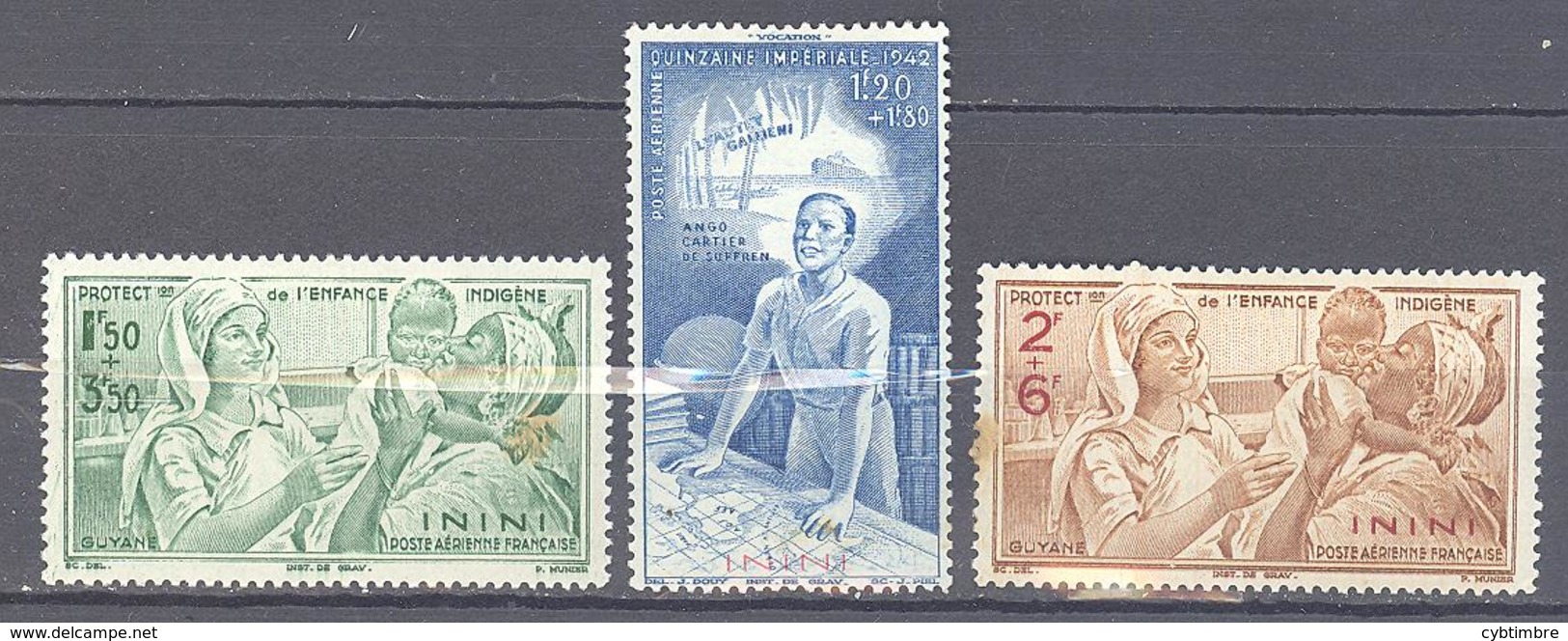 Inini:  Yvert N° A 1/3; Tache - Used Stamps