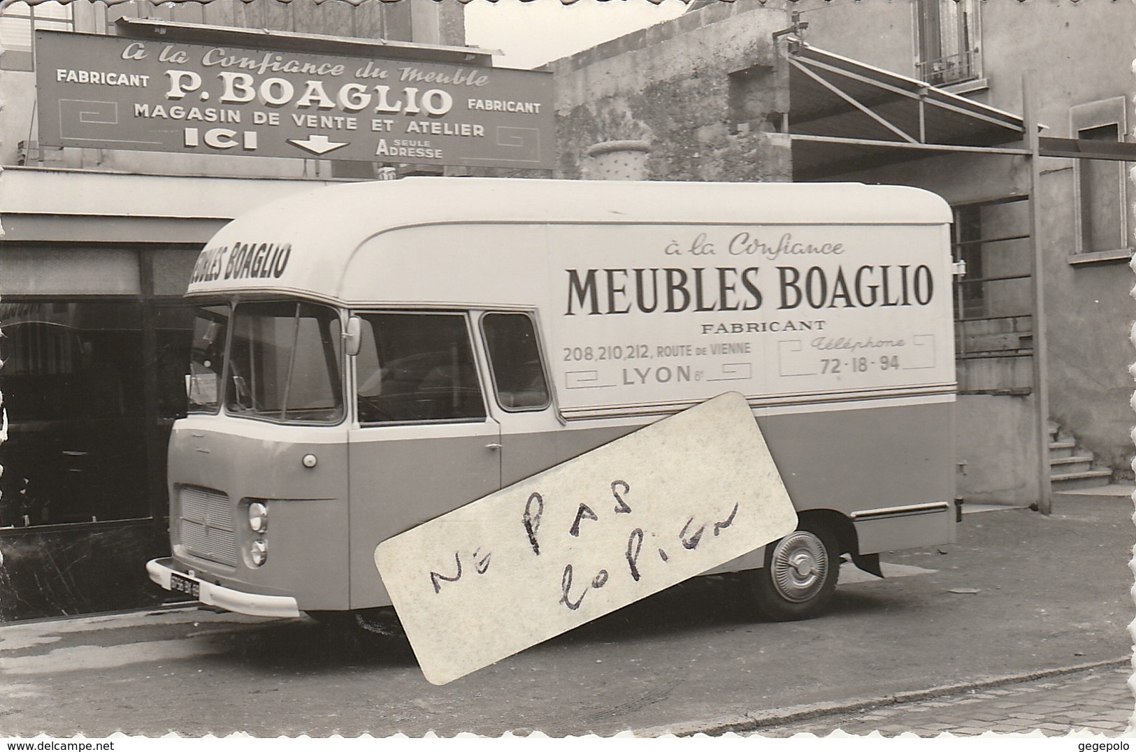 LYON  - Meubles BOAGLIO Situé  208-210-212 Route De Vienne   ( Rare ) - Lyon 8