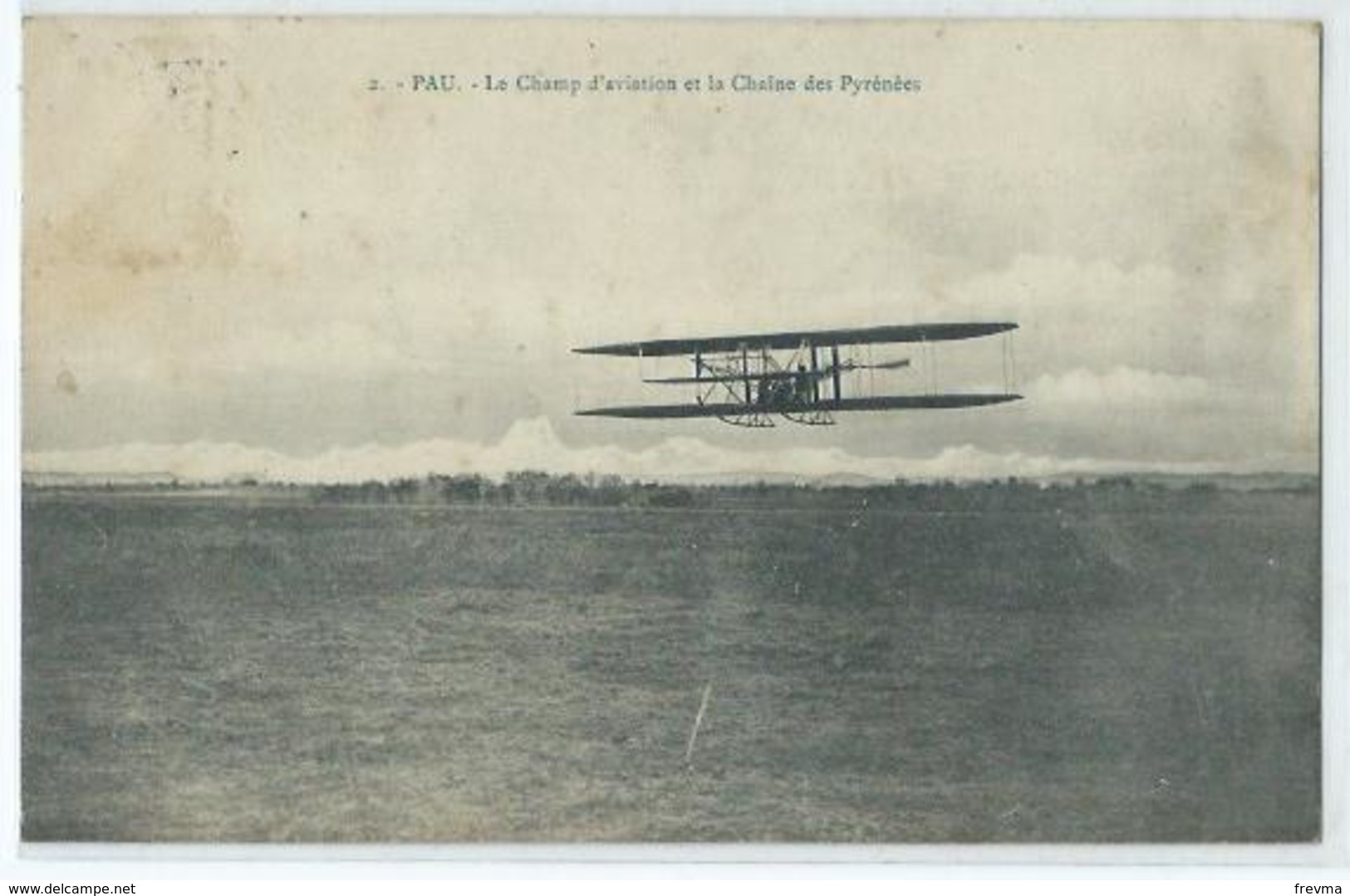 Pau Le Champ D'aviation Et La Chaine Des Pyrénées - Pau