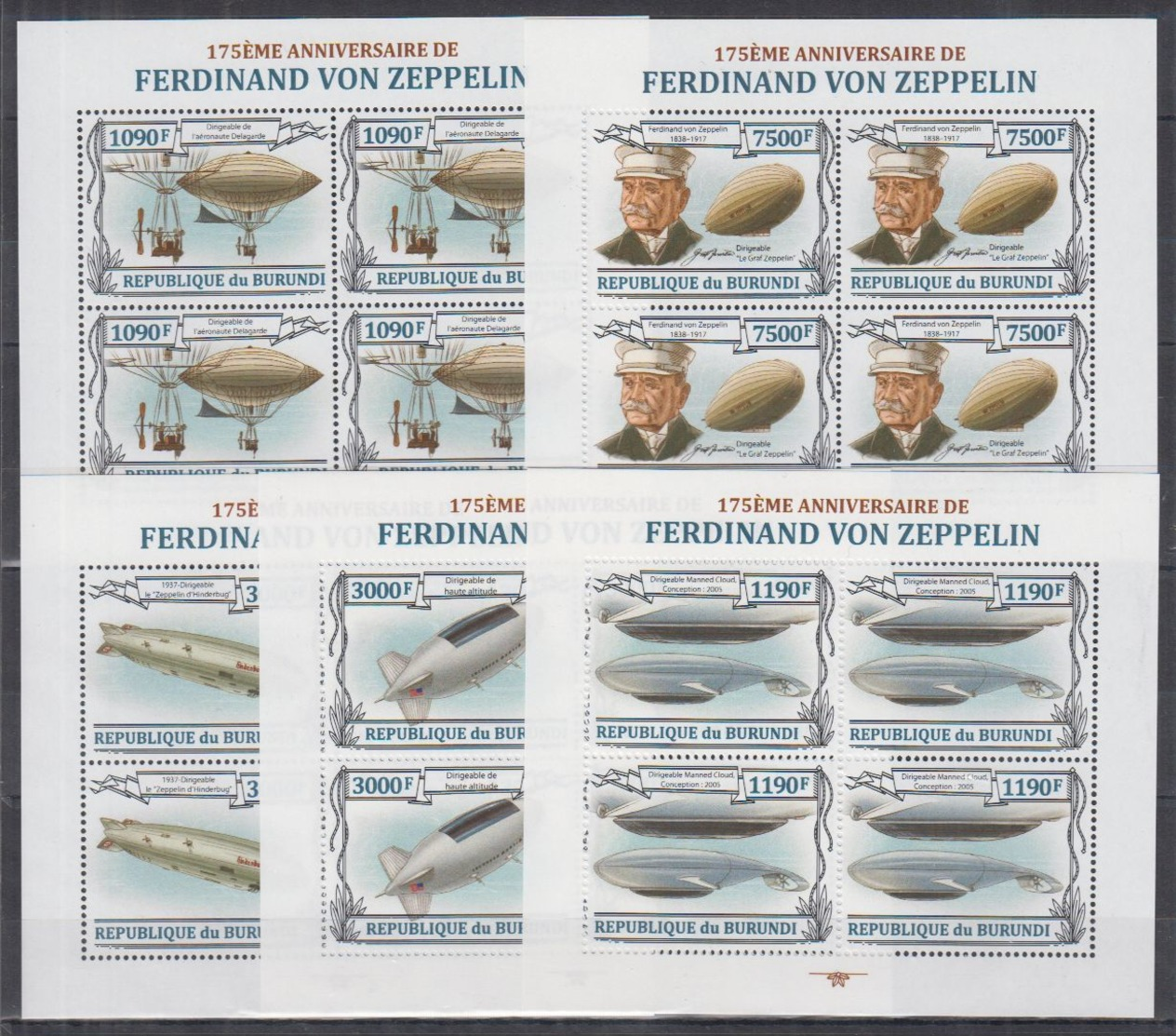 N05. Burundi - MNH - Transport - Zeppelins - Zeppelins
