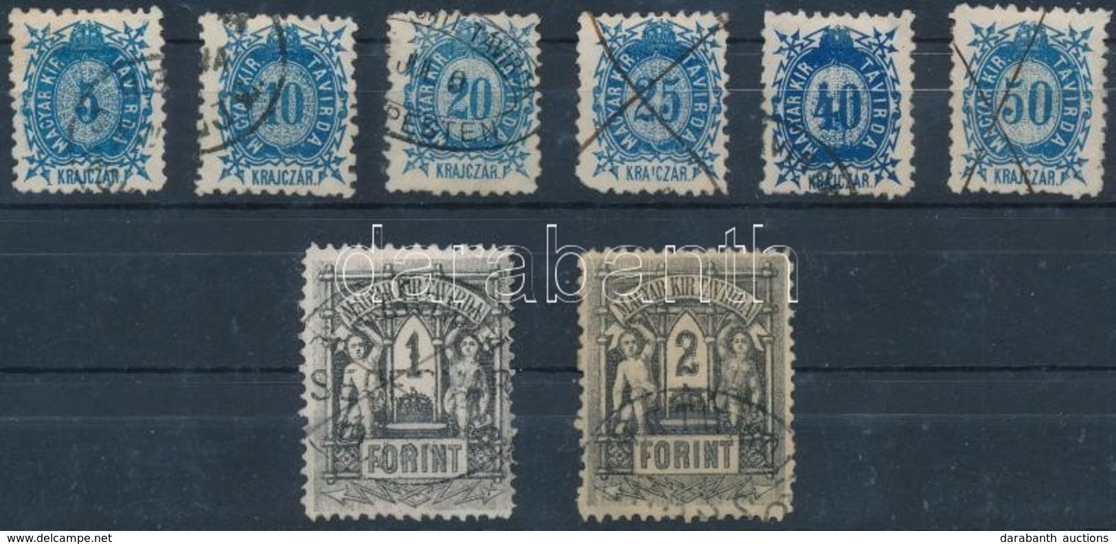 O 1873 Tavirda K?nyomat Teljes Sor (foghibak) (110.000) - Andere & Zonder Classificatie