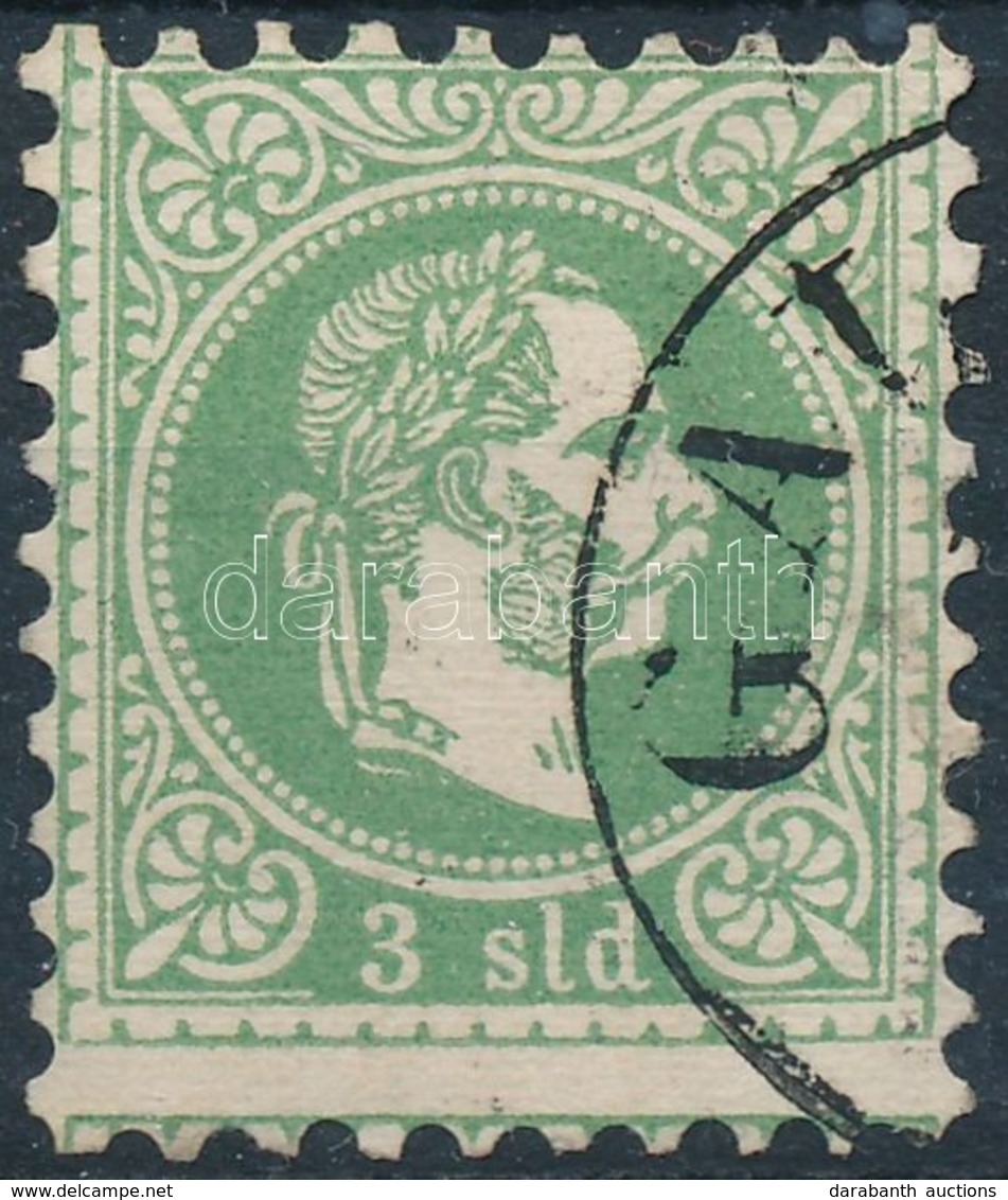 O 1867 Magyar Posta Romaniaban 3sld (66.000) Kepbe Fogazva ,,GAL(ATZ)' - Sonstige & Ohne Zuordnung