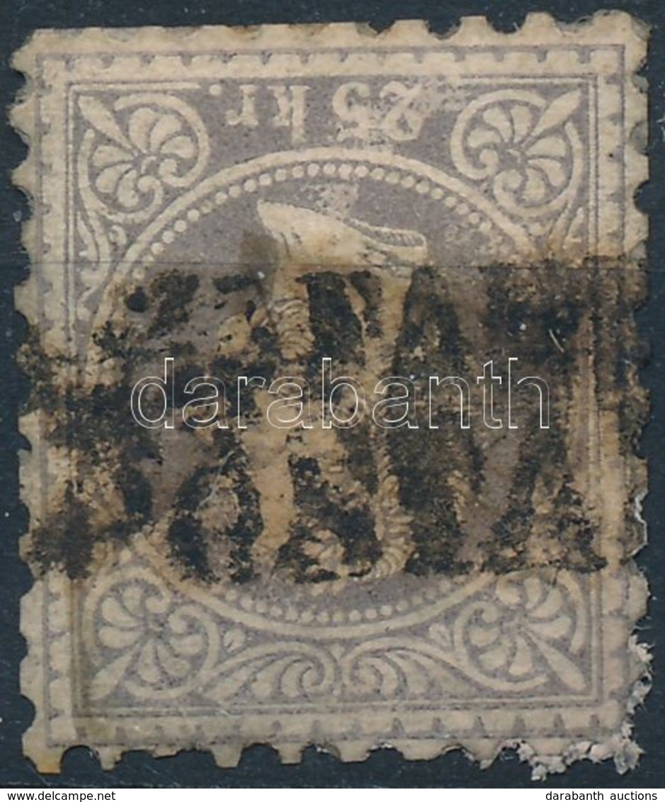 O 1867 25kr Vizjeles Belyeg (javitott Sarok/ Repaired Corner) Mozgoposta Belyegzessel - Altri & Non Classificati