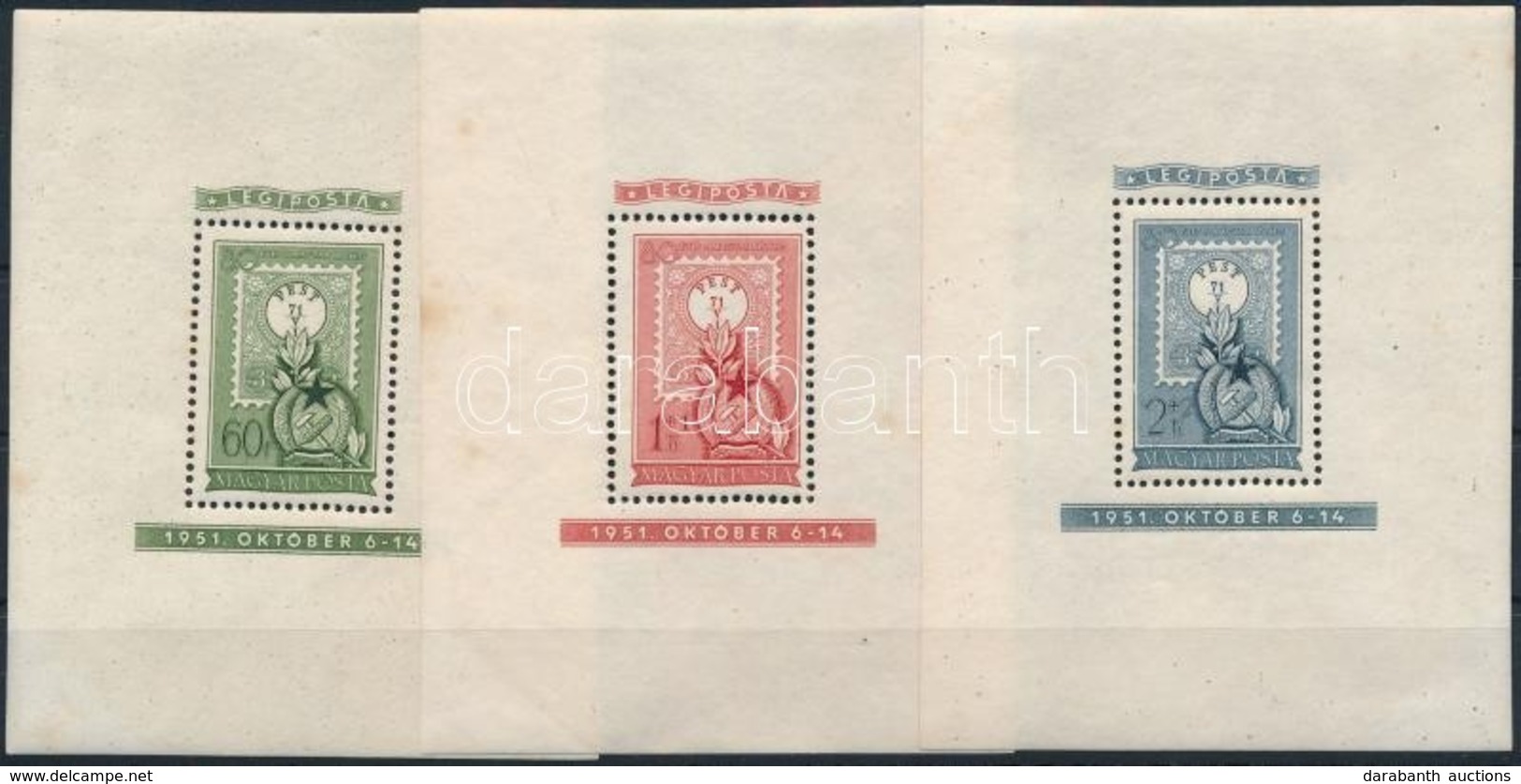 ** 1951 80 Eves A Magyar Belyeg Blokksor (45.000) (rozsdas / Stain) - Altri & Non Classificati