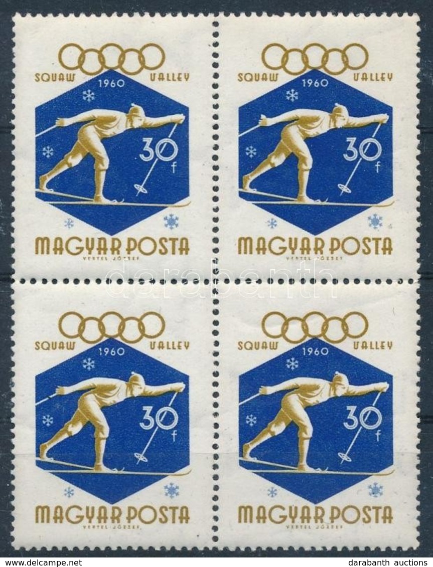 ** 1960 Teli Olimpia 30f Negyestoemb Benne Bekoetoezoett Ujj Lemezhiba (10.000) - Andere & Zonder Classificatie