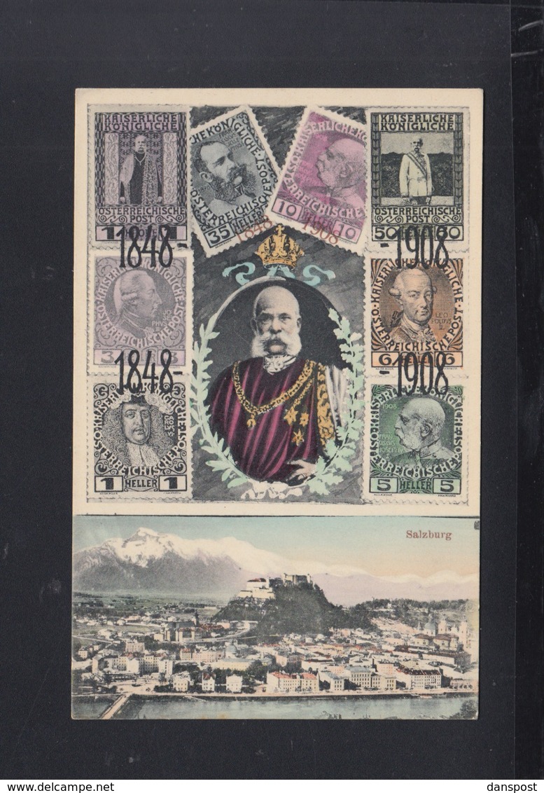 KuK PK Briefmarken 1848-1908 Salzburg - Königshäuser