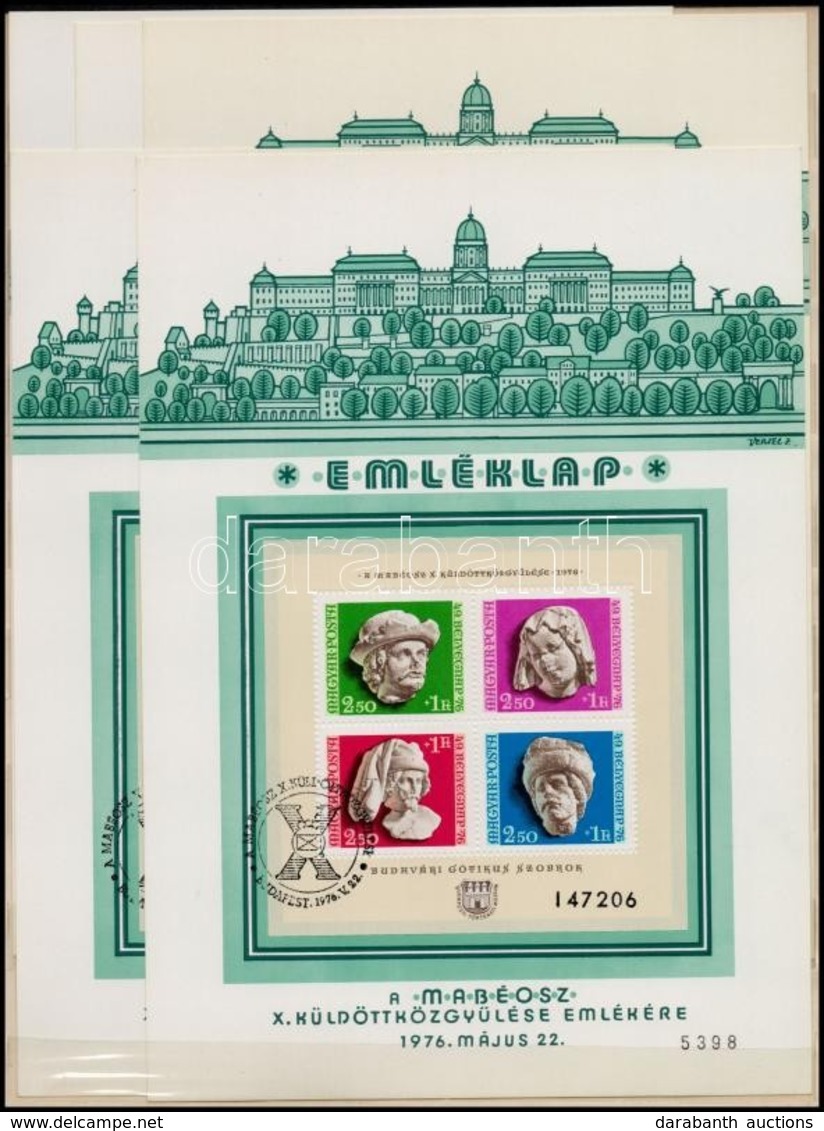 1976,1978, 1980 Emleklapok, Alkalmi Legi Level, Kiallitasi Belep?, 3 Berakolapon - Andere & Zonder Classificatie