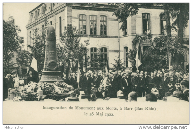 67 BARR /Inauguration Du Monument Aux Morts  25 Mai 1922 / - Barr