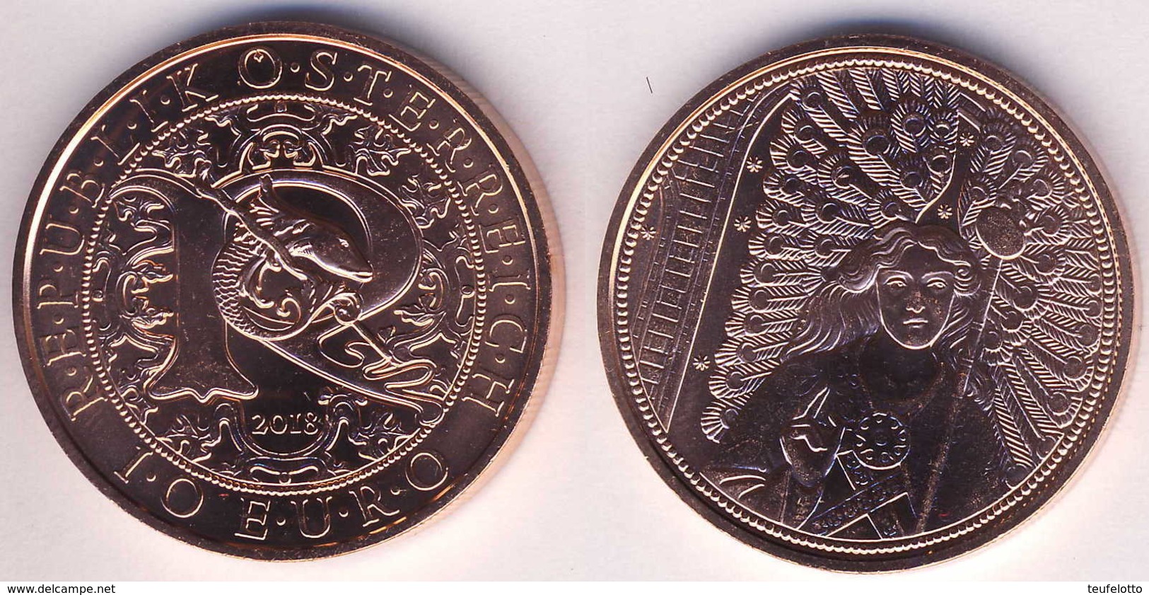 Austria Österreich 10 Euro 10&euro; - Münze Kupfer Copper 2018, "Raphael Der Heilungsengel" UNC - Oesterreich