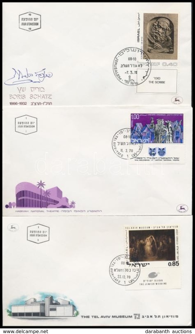 Izrael 1970-1978 12 Db Klf Tabos FDC - Otros & Sin Clasificación