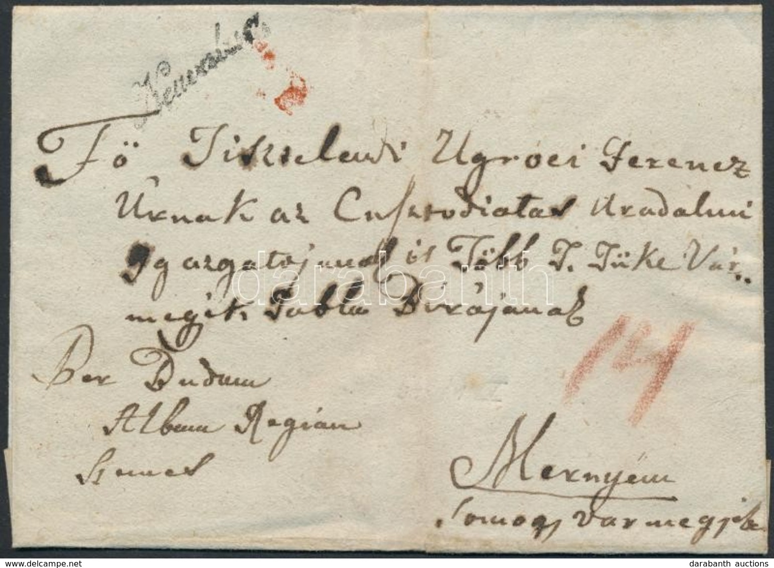 1832 Portos Level / Unpaid Cover 'Neuverbasz' - Other & Unclassified