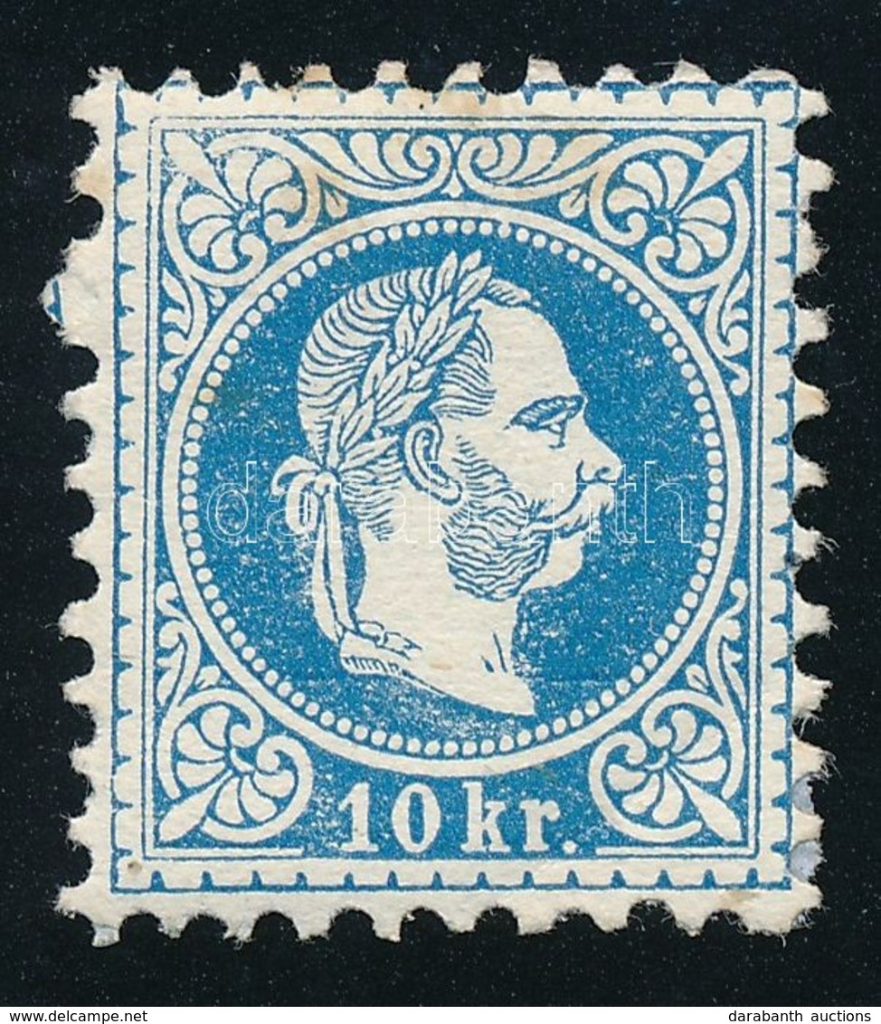 * 1867 10kr Friss Eredeti Gumival, Betapadas Es Saroktoeres Alul Jobbra - Andere & Zonder Classificatie