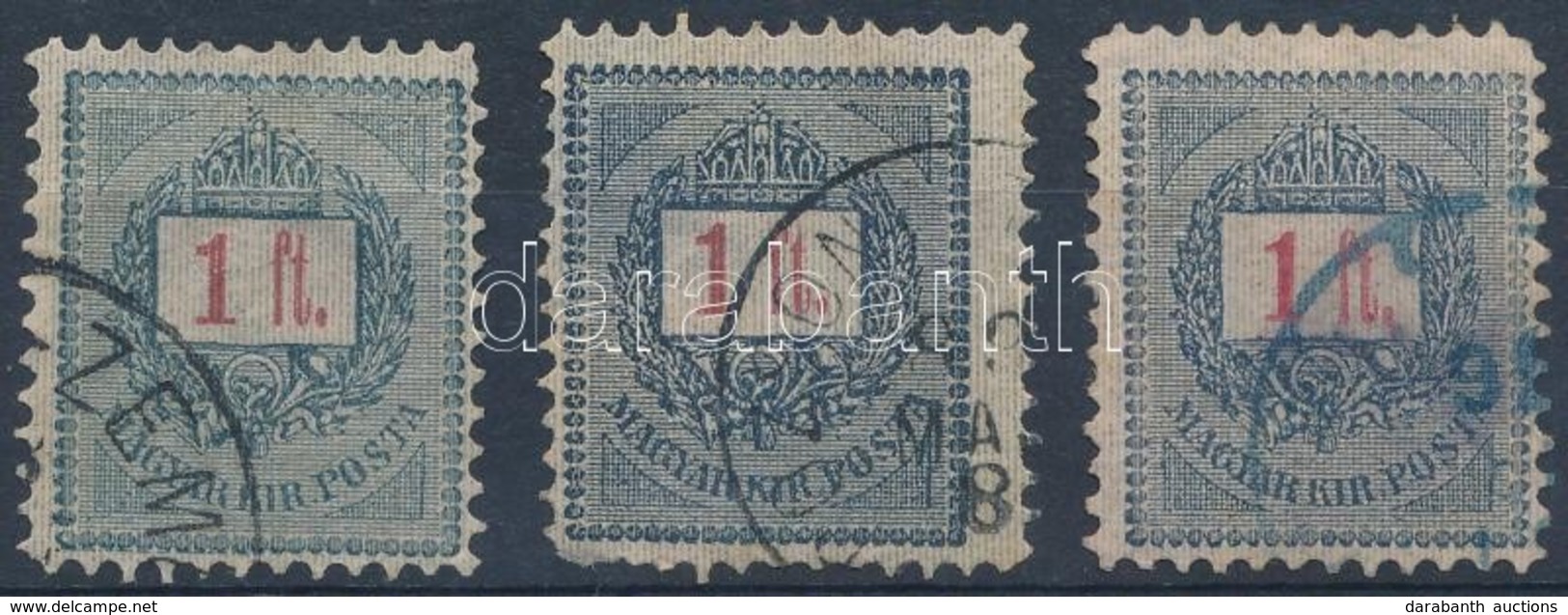 O 1888/1889 3 Db Sztereotip 1Ft - Other & Unclassified