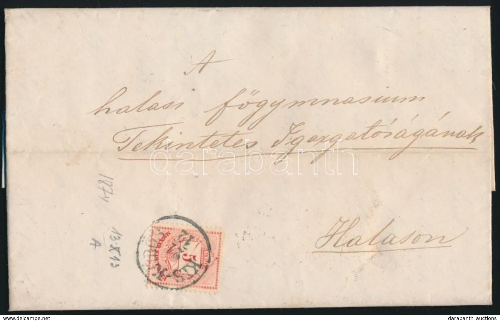 1874 Szinesszamu 5kr Levelen 'KIS-K?ROeS' - Other & Unclassified