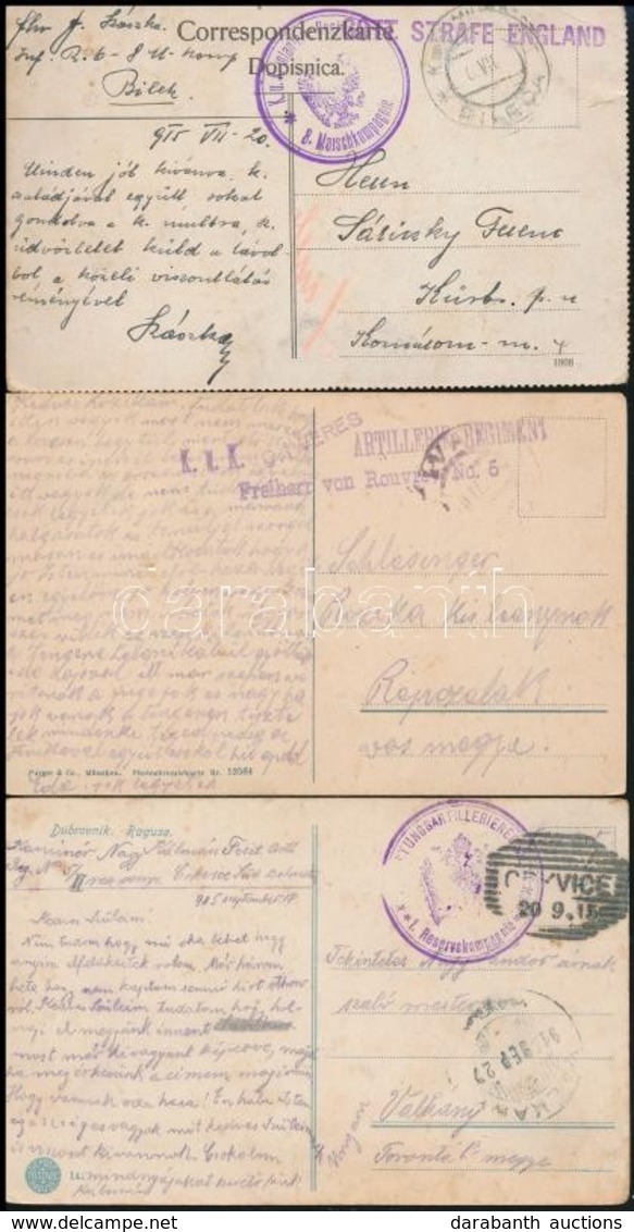 1915 3 Db Tabori Posta Kepeslap Deli Terueletekr?l - Andere & Zonder Classificatie