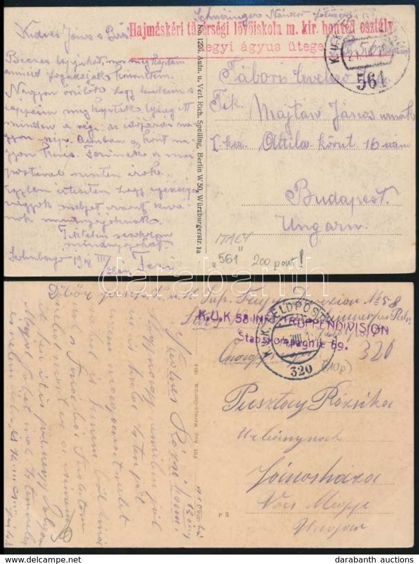 1915-1918 2 Db Tabori Posta Kepeslap Az Olasz Frontrol - Autres & Non Classés
