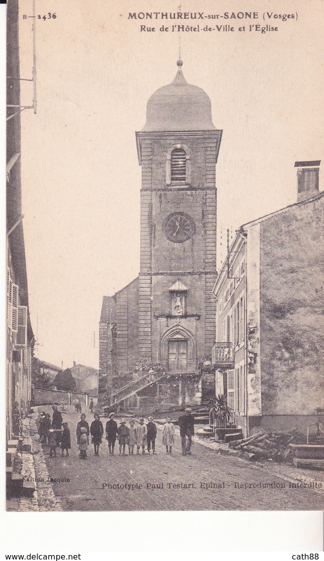 MONTHUREUX SUR SAONE - Rue De L'Hôtel De Ville Et L'Eglise - Monthureux Sur Saone