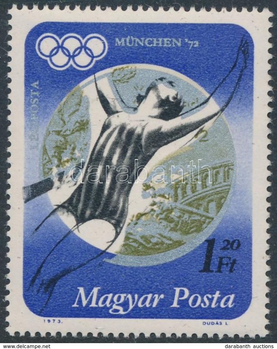 ** 1973 Olimpiai Ermesek 1,20Ft  Belyeg, Az Ezuest Szin Eltolodasaval - Other & Unclassified
