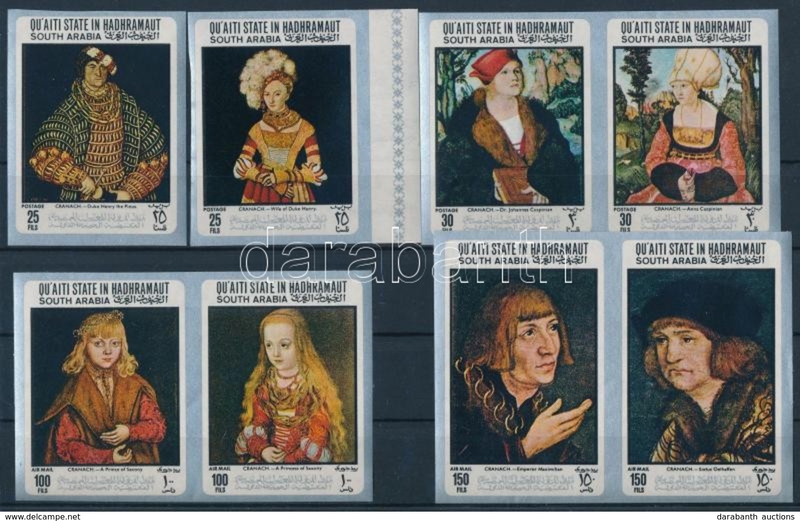 ** 1967 Lucas Cranach Festmenyei Vagott Sor Mi 147-154 - Andere & Zonder Classificatie