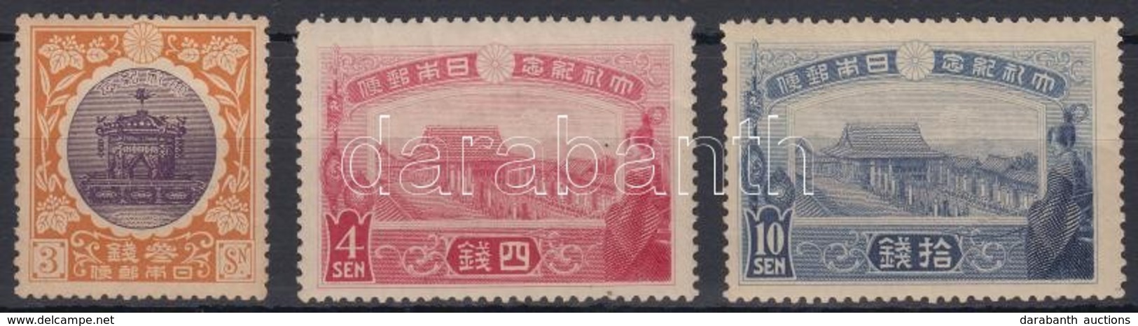 * 1915 Joshihito Csaszar Koronazasa Mi 124-126 - Other & Unclassified